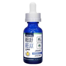 Load image into Gallery viewer, CBDistillery - CBD Tincture - Broad Spectrum Relief+Relax - 500mg-2500mg
